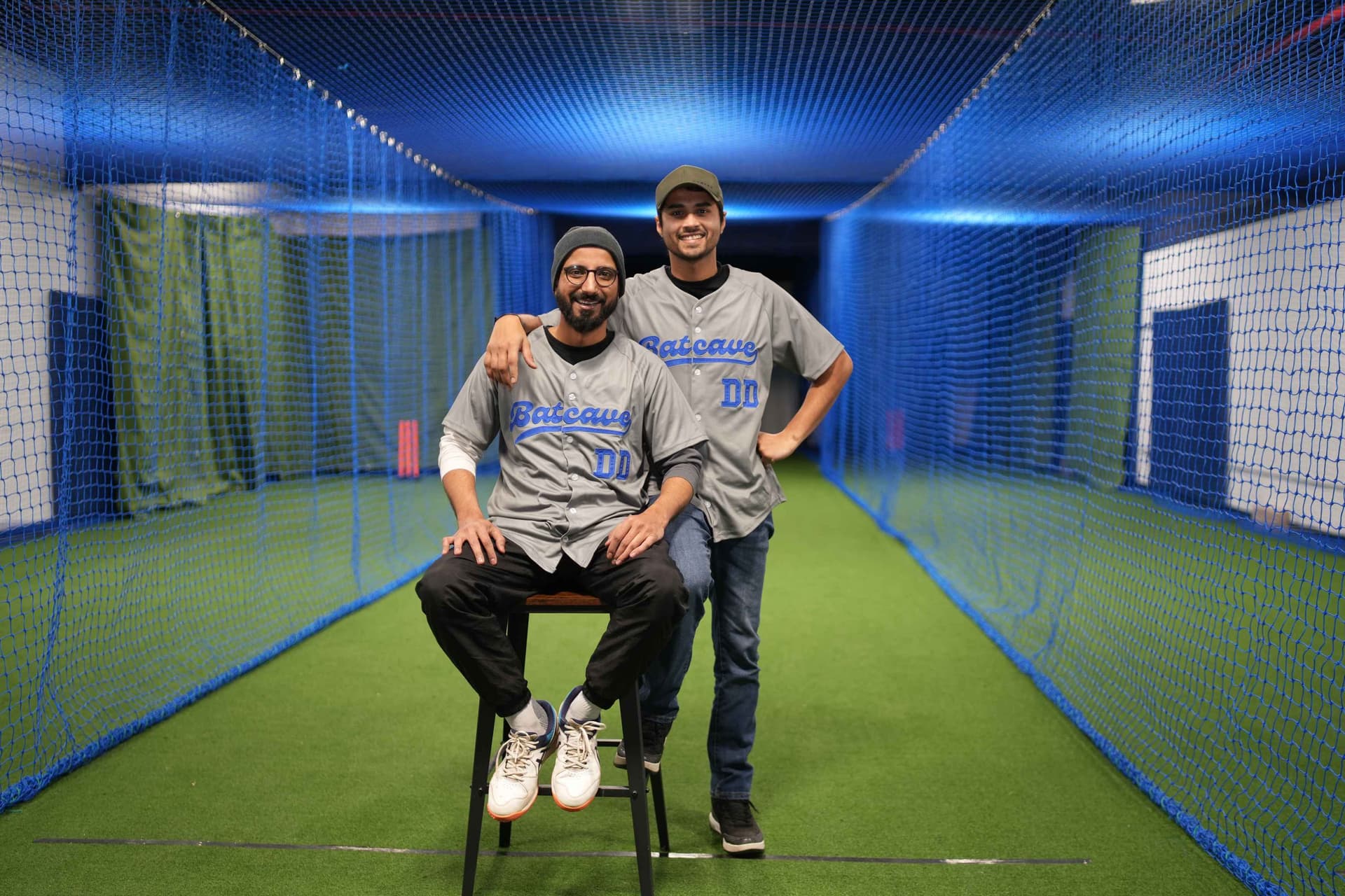 Aerial view of Batcave sports arena